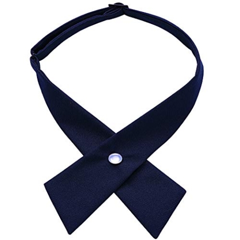 AUSKY Criss-Cross Bow Tie for Girl Uniform Adjustable Neck tie for Men ...