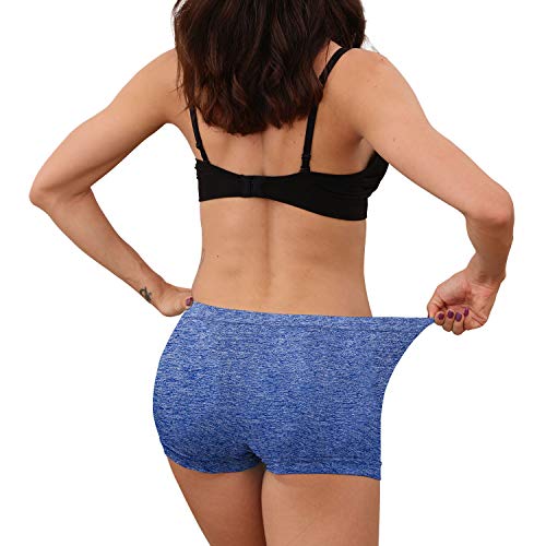 Numb Women's Boyshorts Panties Seamless Underwear Stretch Light Weight  Essential Boxer Brief Panty 5 Packl