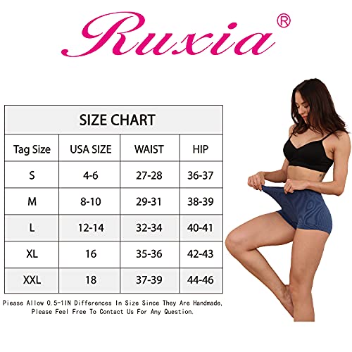 R RUXIA Womens Boyshort Panties Seamless Ladies Underwear Full Coverage  Briefs No Show Boxers for Sleep and Workout Printing Boyshort 5-Pack