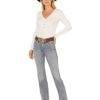 Shyanne Women's Shaping Darts Bootcut Riding Jeans Light Blue 34W x 36L