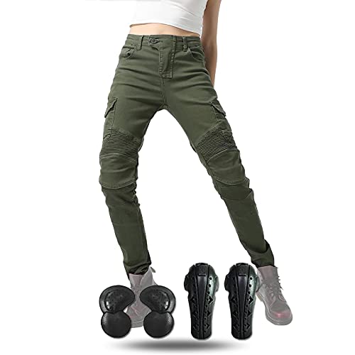 Women's Motorcycle Riding Jeans Stretch 