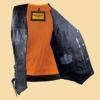 WOMEN'S MOTORCYCLE RIDING 7 POCKETBLK LEATHER VEST SIDE LACES GUN POCKET INSIDE ( Regular Regular 5XL Regular) - Image 4