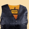 WOMEN'S MOTORCYCLE RIDING 7 POCKETBLK LEATHER VEST SIDE LACES GUN POCKET INSIDE ( Regular Regular 5XL Regular) - Image 5
